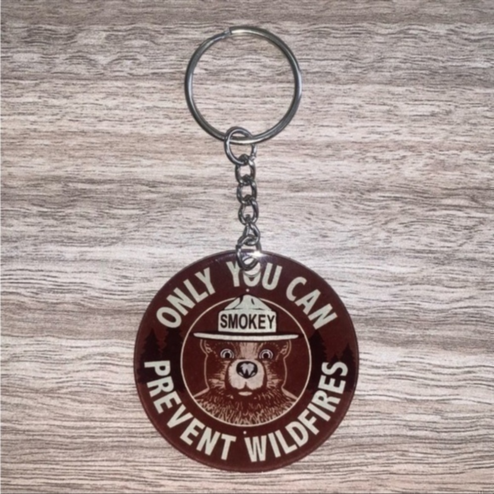 Smokey Bear wildlife keychain purse charm new
